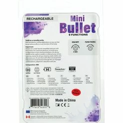 B.M.S. Enterprises Mini Bullet Rechargeable Bullet - 9 Functions
