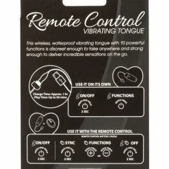 B.M.S. Enterprises Vibrators Powerbullet Remote Control Vibrating Tongue - Pink