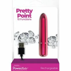 B.M.S. Enterprises Pretty Point Rechargeable Bullet - 10 Functions Vibrators