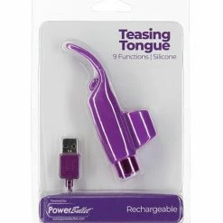 B.M.S. Enterprises Teasing Tongue - 9 Functions Purple Vibrators