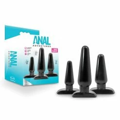 Blush Novelties Blush Anal Adventures Basic Plug Kit - Black