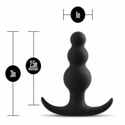 Blush Novelties Anal Toys Blush Anal Adventures Beaded Plug - Black