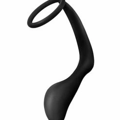 Blush Novelties Anal Toys Blush Anal Adventures Cock Ring Plug - Black