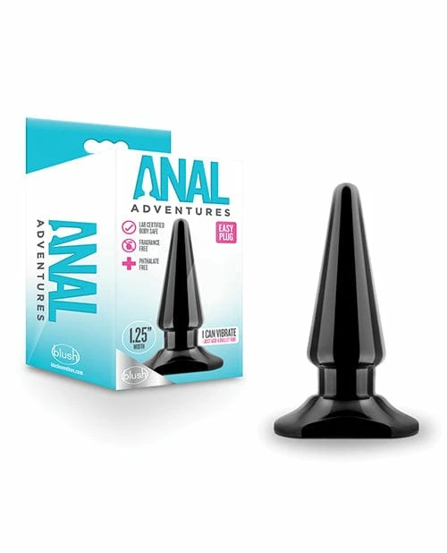 Blush Novelties Anal Toys Blush Anal Adventures Easy Plug - Black