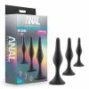 Blush Novelties Blush Anal Adventures Platinum Silicone Beginner Plug Kit - Black Anal Toys