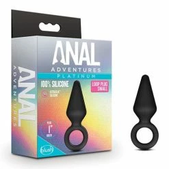 Blush Novelties Blush Anal Adventures Platinum Silicone Loop Plug - Small Black Anal Toys