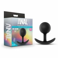 Blush Novelties Blush Anal Adventures Platinum Silicone Vibra Plug - Black Anal Toys