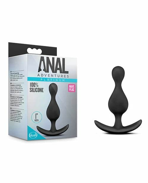 Blush Novelties Blush Anal Adventures Wave Plug - Black Anal Toys