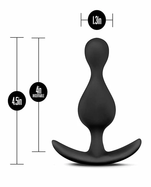 Blush Novelties Blush Anal Adventures Wave Plug - Black Anal Toys