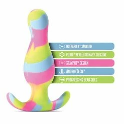 Blush Novelties Anal Toys Blush Avant Kaleido Silicone Plug - Lime