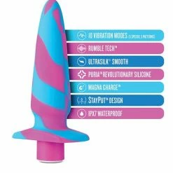 Blush Novelties Blush Avant Vibrotize Silicone Vibrating Plug - Fuchsia