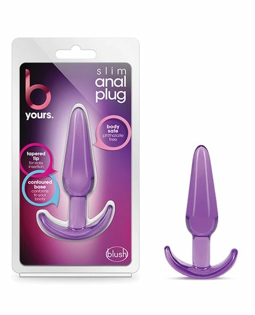Blush Novelties Blush B Yours Slim Anal Plug - Purple