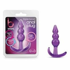 Blush Novelties Anal Toys Blush B Yours Triple Bead Anal Plug - Purple