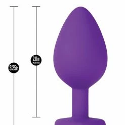 Blush Novelties Blush Temptasia Bling Plug With Gem Medium - Purple Anal Toys