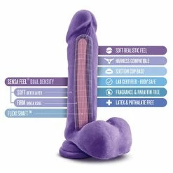 Blush Novelties Dildos Blush Au Natural Bold Hero 8" Dildo - Purple