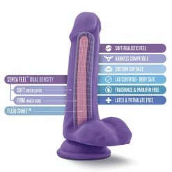 Blush Novelties Dildos Blush Au Natural Bold Massive 6" Dildo - Purple