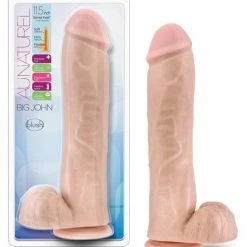 Blush Novelties Blush Au Naturel Big John 11.5" Sensa Feel Dual Density Dong With Suction Cup - Vanilla Dildos