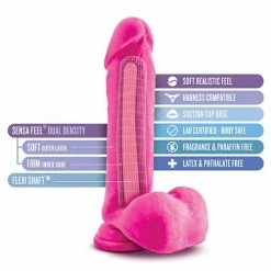 Blush Novelties Blush Au Naturel Bold Hero 8" Dildo - Pink Dildos