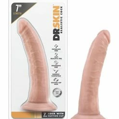 Blush Novelties Blush Dr. Skin 7" Cock With Suction Cup - Vanilla Dildos