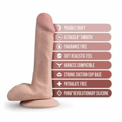 Blush Novelties Blush Dr. Skin Silicone Dr. Daniel 6" Dildo With Balls