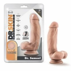 Blush Novelties Blush Dr. Skin Silicone Dr. Samuel 7" Dildo With Balls