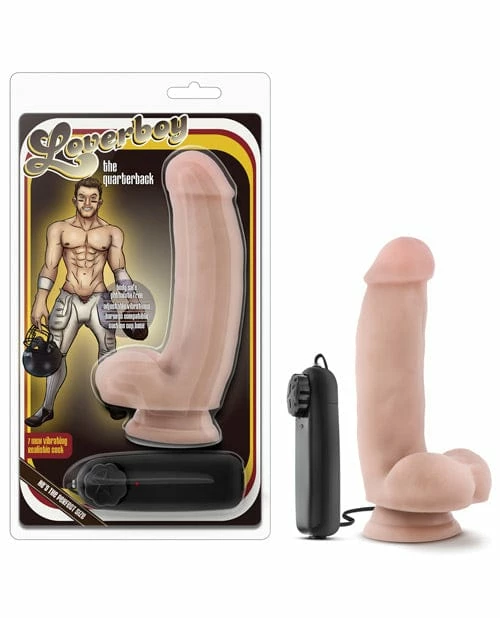Blush Novelties Blush Loverboy The Quarterback 7" Vibrating Realistic Cock - Vanilla