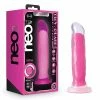 Blush Novelties Dildos Blush Neo Elite 8" Glow In The Dark Marquee Silicone Dual Density Dildo - Neon Pink