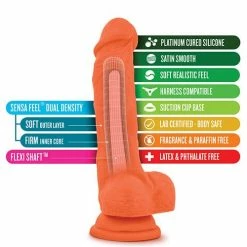 Blush Novelties Blush Neo Elite Silicone Dual Density Cock With Balls Dildos