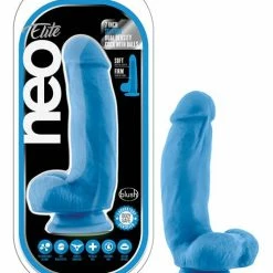 Blush Novelties Blush Neo Elite Silicone Dual Density Cock With Balls Dildos
