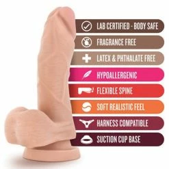 Blush Novelties Dildos Blush X5 5" Cock With Flexible Spine - Beige