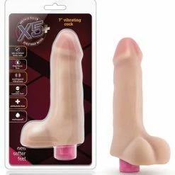 Blush Novelties Dildos Blush X5 Plus 7" Vibrating Cock - Beige