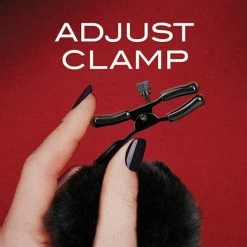 Blush Novelties Kink & BDSM Blush Noir Pom Adjustable Nipple Clamps - Black
