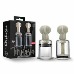 Blush Novelties Kink & BDSM Blush Temptasia Clit & Nipple Large Twist Suckers - Clear Set Of 2