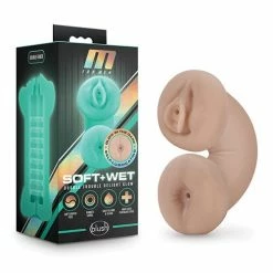 Blush Novelties Blush M For Men Soft And Wet Double Trouble Glow In The Dark - Ivory Penis Toys