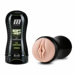 Blush Novelties Blush M For Men Soft And Wet Pussy With Pleasure Ridges Self Lubricating Stroker - Vanilla Penis Toys