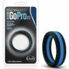 Blush Novelties Blush Performance Silicone Go Pro Cock Ring - Black-Blue Penis Toys