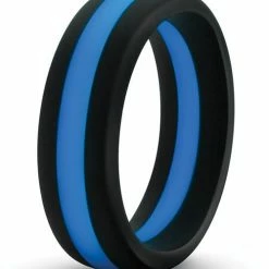 Blush Novelties Blush Performance Silicone Go Pro Cock Ring - Black-Blue Penis Toys