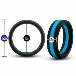 Blush Novelties Blush Performance Silicone Go Pro Cock Ring - Black-Blue Penis Toys