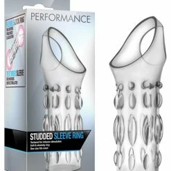 Blush Novelties Blush Performance Studded Sleeve Ring - Clear