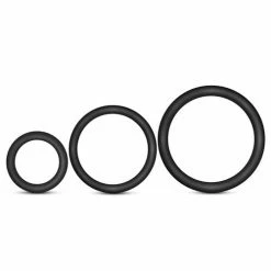 Blush Novelties Blush Performance Vs4 Pure Premium Silicone Cockring Set - Black Penis Toys