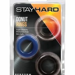 Blush Novelties Blush Stay Hard Donut Rings 3 Pack Penis Toys