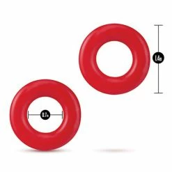Blush Novelties Blush Stay Hard Donut Rings - Red Pack Of 2