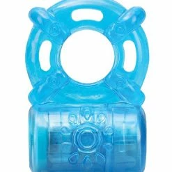 Blush Novelties Blush Stay Hard Rechargeable 5 Function Cock Ring- Blue
