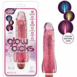 Blush Novelties Blush Glow Dicks Glitter Vibrator Molly Vibrators