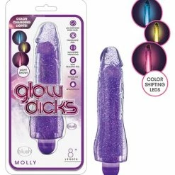 Blush Novelties Blush Glow Dicks Glitter Vibrator Molly Vibrators
