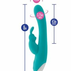 Blush Novelties Vibrators Blush Hop Rave Rabbit Plus - Aquamarine
