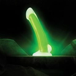 Blush Novelties Blush Neo Elite Glow In The Dark Omnia 7" Silicone Dual Density Dildo - Neon Green