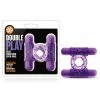 Blush Novelties Vibrators Blush Play With Me Double Play Dual Vibrating Cockring - Purple