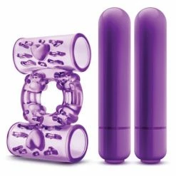 Blush Novelties Vibrators Blush Play With Me Double Play Dual Vibrating Cockring - Purple