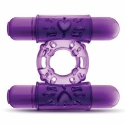 Blush Novelties Vibrators Blush Play With Me Double Play Dual Vibrating Cockring - Purple